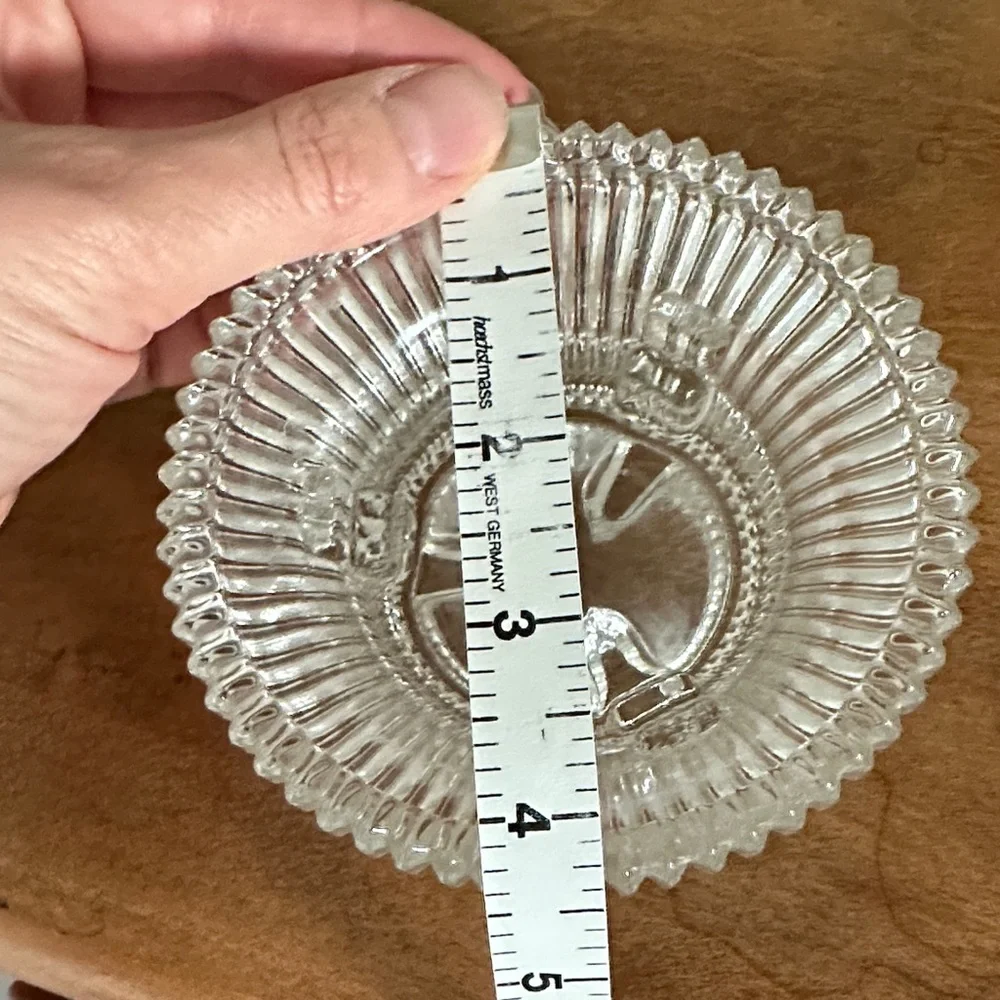 Elegant Clear Ribbed Glass Bowl Thing Vintage